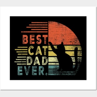 Father'S Day Cat Daddy 2024 Best Cat Dad Ever Posters and Art